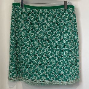 J. Crew Flounce skirt with floral embroidery